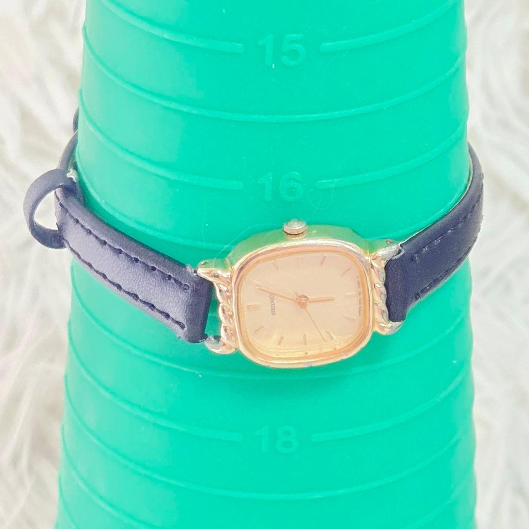 SEIKO 2P21-5340 Gold Oval Case, New Strap, New Battery