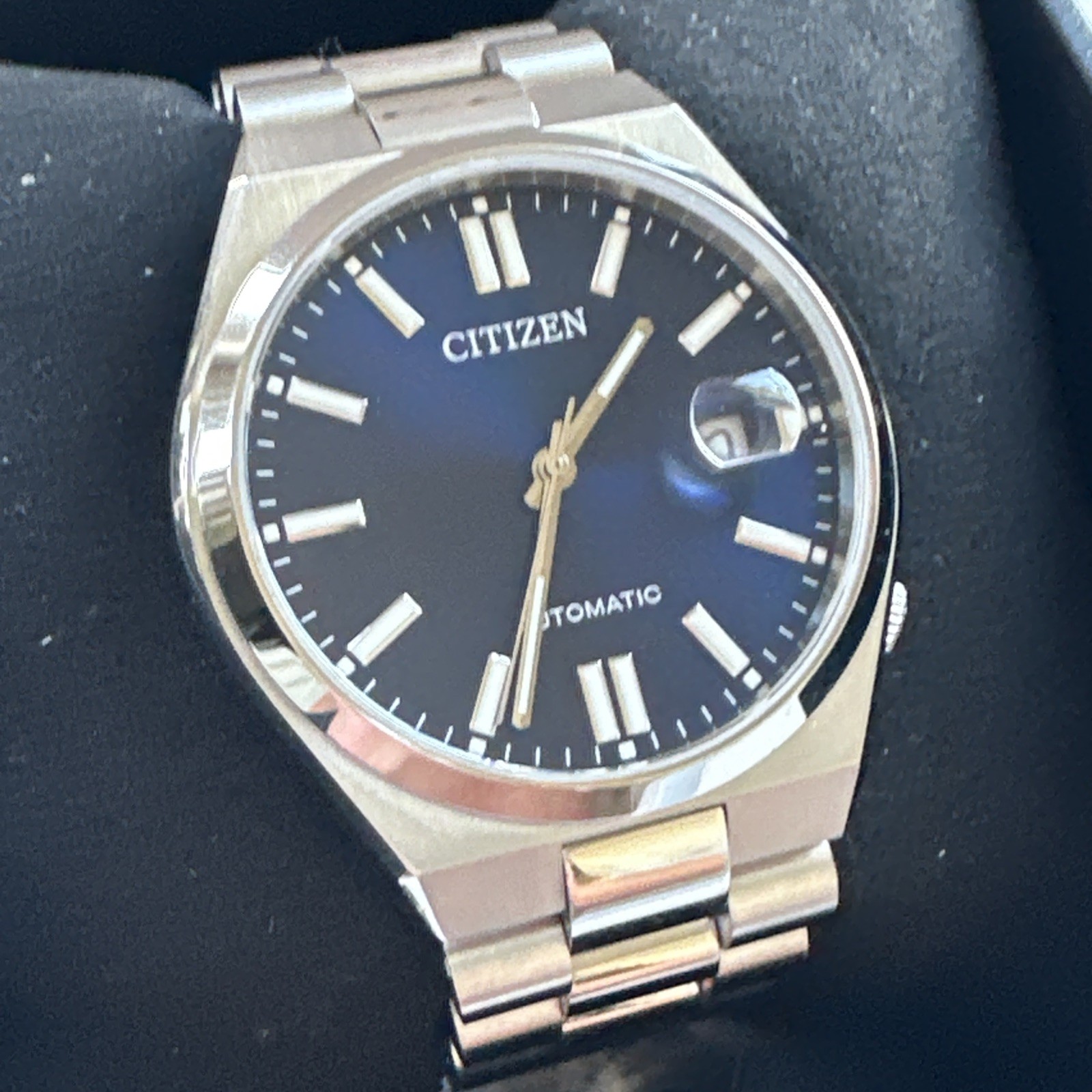 Citizen Unisex’s Tsuyosa Date Window Silver Automatic Watch 37MM NJ0200-50M