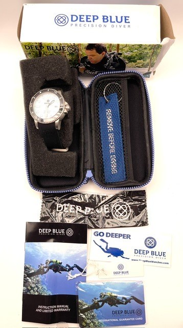 Deep Blue Master 1000 II Automatic Diver — White Mother of Pearl Dial (100% Unwo