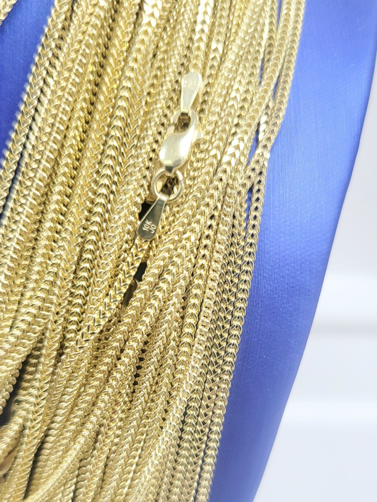 10KT Franco Necklace Yellow Gold with Lobster lock 1.5mm ultra shine, Brand New