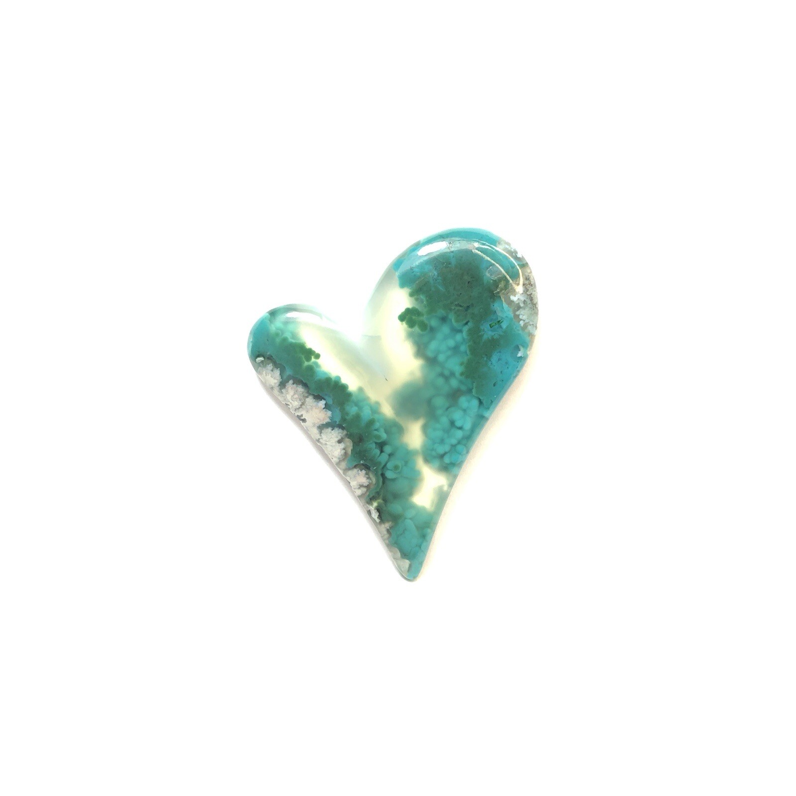 49 CT Museum Grade Gem Silica Chrysocolla Stalagmite Stalagtite Quartz Cabochon