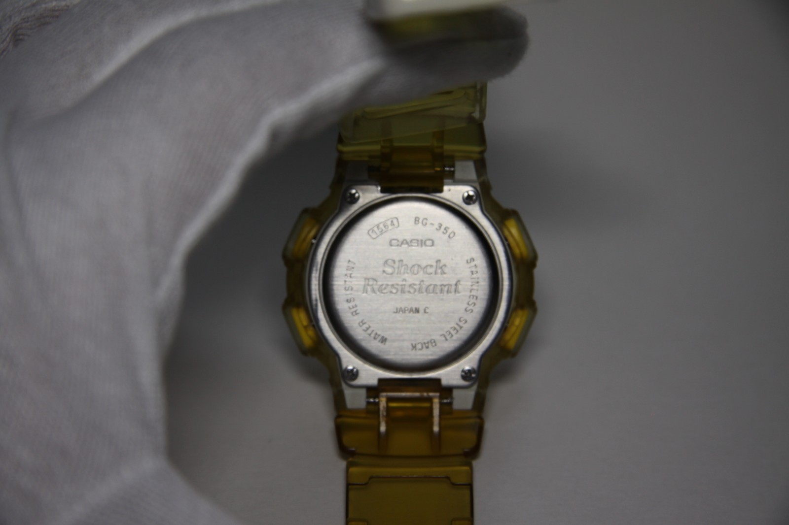 Casio Baby-G BG-350 Digital Watch Clear Yellow Orange Skeleton Japan Working