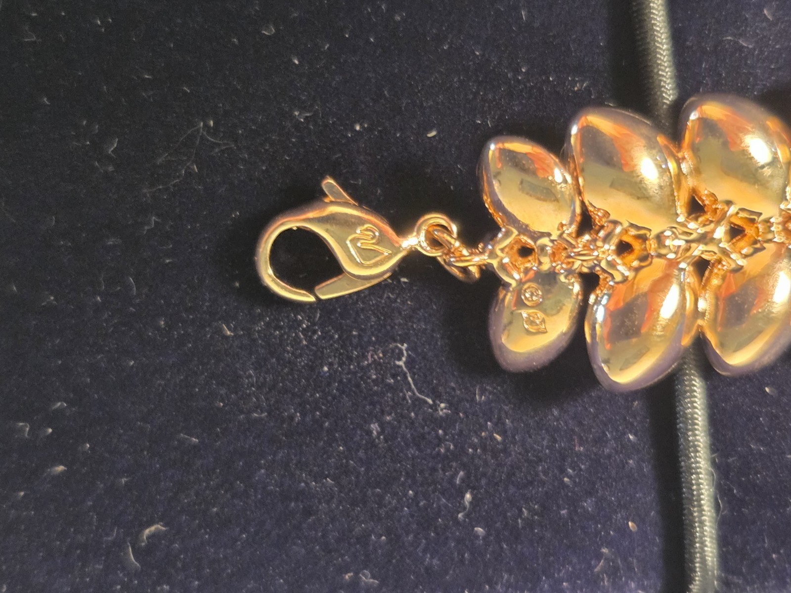 Swarovski BARON Bracelet Rose Gold Tone Crystal Mesh Bridal Leaf Motif 5074352