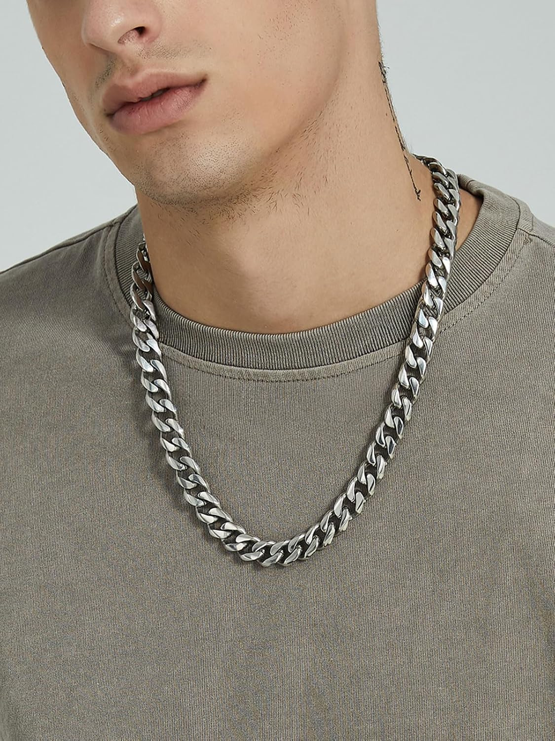 Miami Cuban Chain Necklace for Men Women, 3Mm/6Mm/9Mm/12Mm Width, 316L Stainless