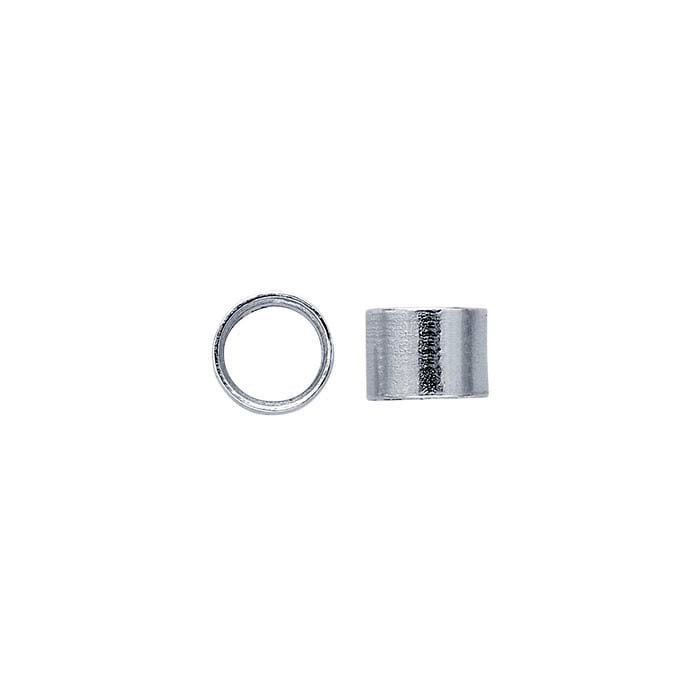 One 3.5mm Round Sterling Silver Tube Bezel Setting 2.4mm Wall Height 0.89grams