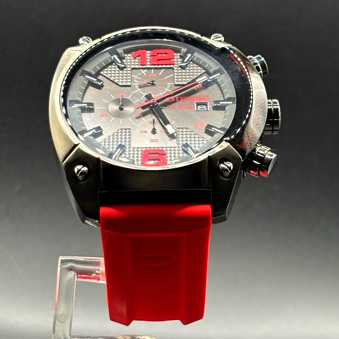 Diesel Overflow DZ4481 Chronograph Red Silicone 55mm Men’s Watch
