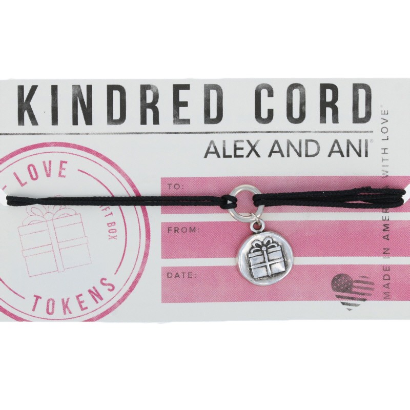 NEW Alex and Ani Love Tokens Gift Box Bracelet -Silver Toned Kindred Cord Adjust