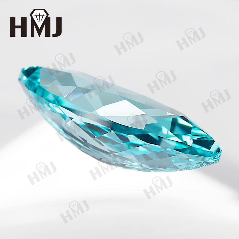 Lab Grown Paraiba Sapphire Marquise W. AGL Certificate Loose Gemston Jewelry DIY