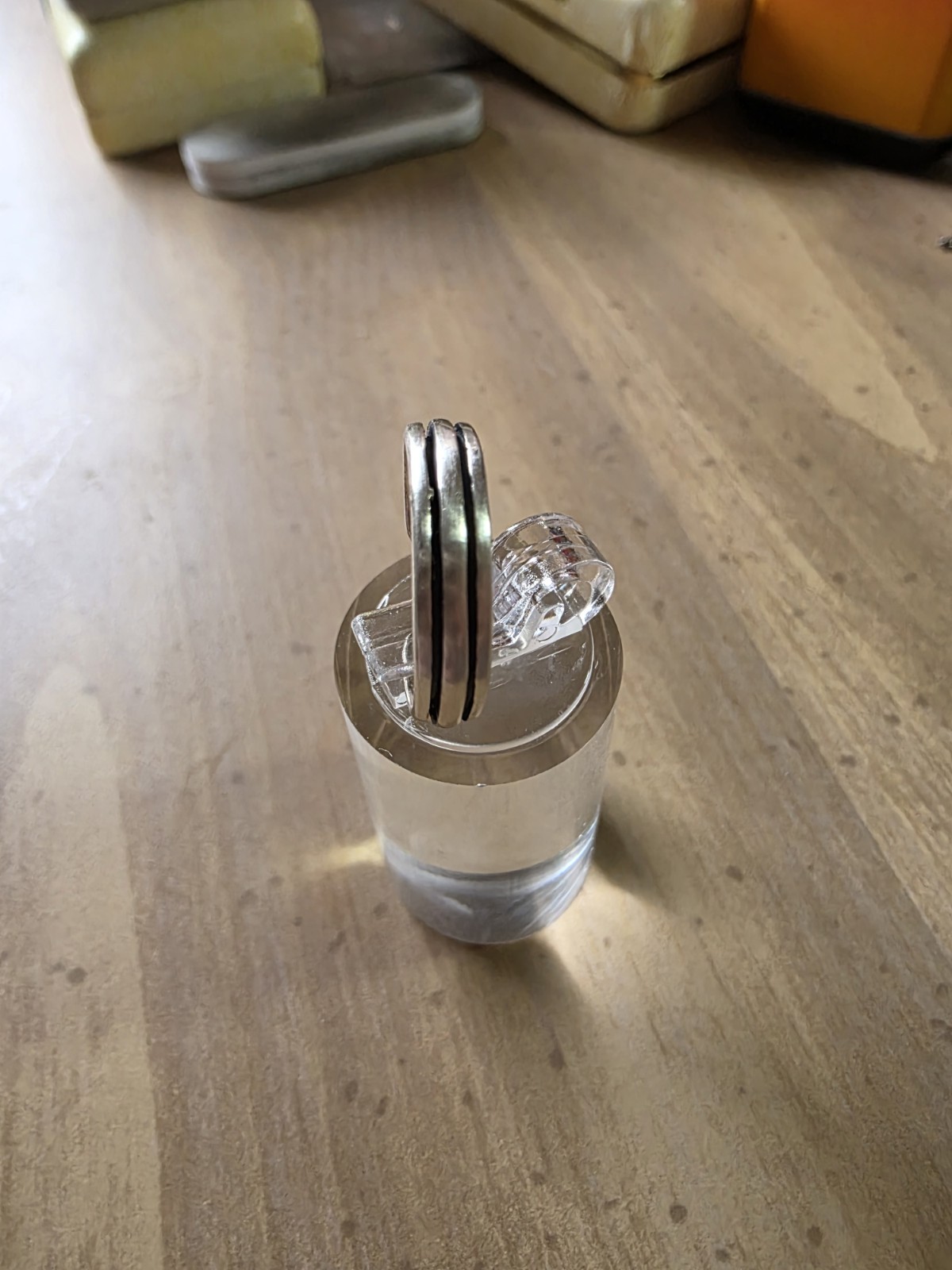 jay bond artisan sterling silver swedge split wire ring size 3