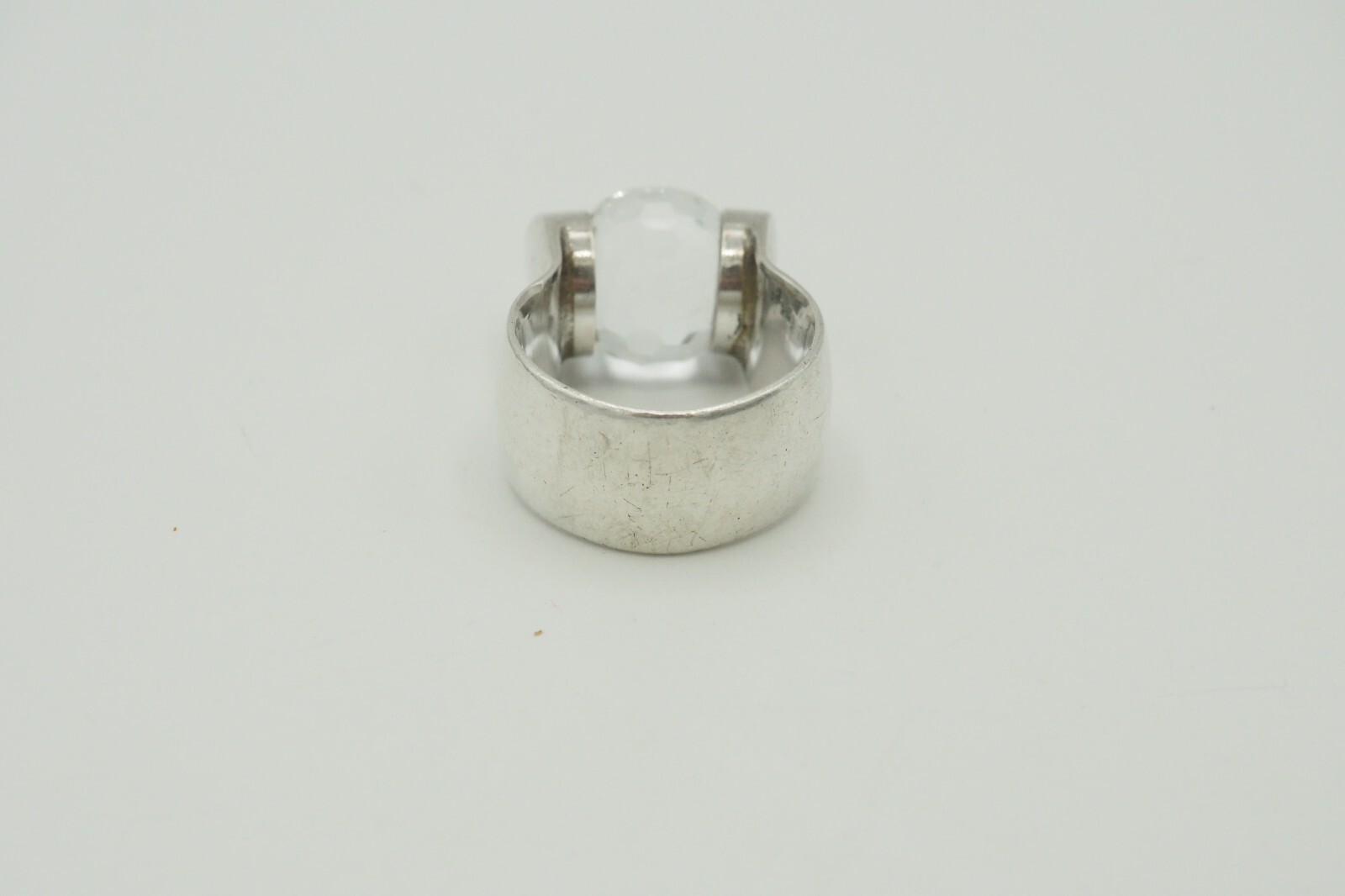 VTG FS Designer Sterling silver glass sphere orb interchangeable tension ring