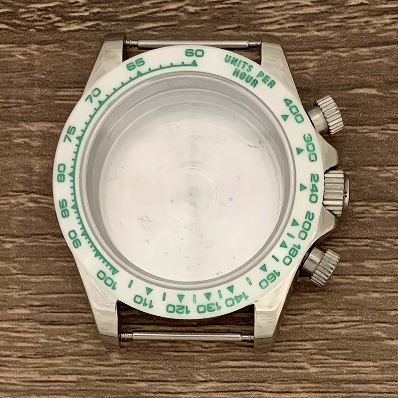 39MM Stainless Sapphire Glass Watch Case for VK63 Quartz Movement 29.5mm Dial