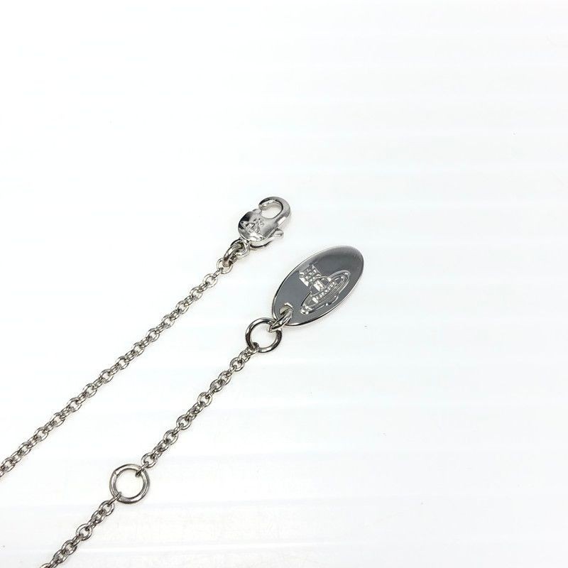 Vivienne Westwood Petite Orb Pendant Necklace Silver Pink