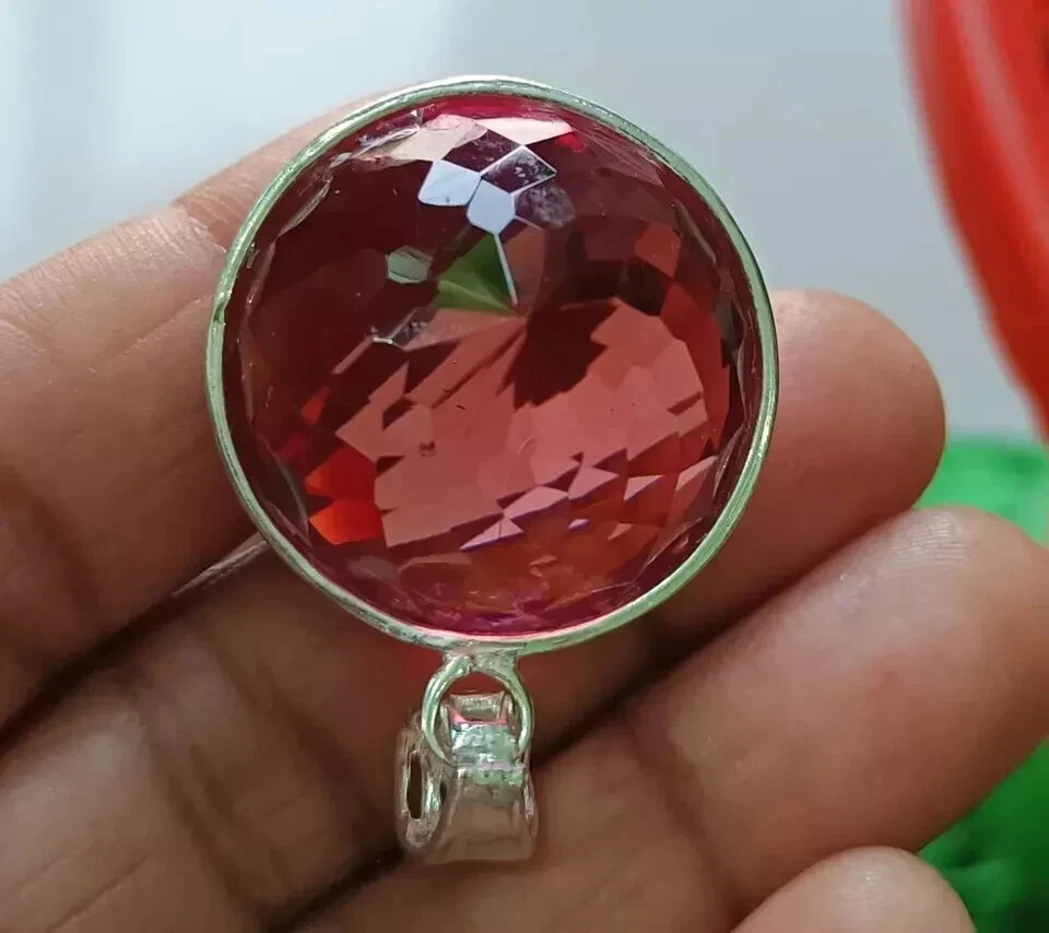 Natural 54.5 CT+ Certified Zultanite 7 Color Gemstone Pendant 925 Silver Jewelry