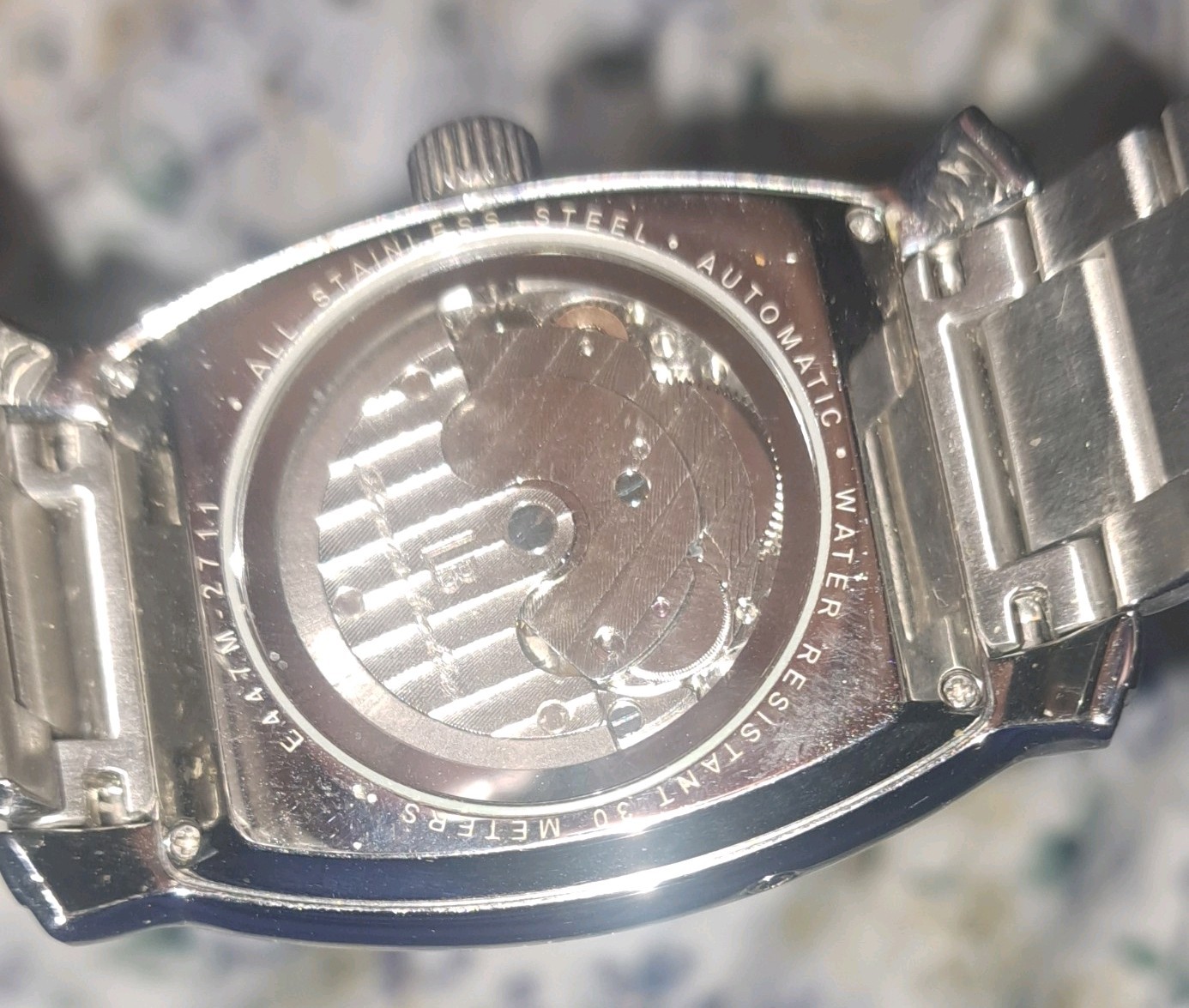 Michele Urban 42mm Tonneau Automatic Stainless Steel Bracelet Day/Date 50m