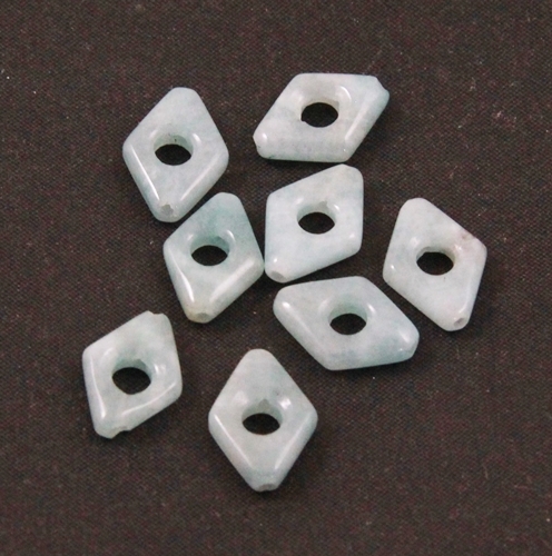 Natural AQUAMARINE diamond shape bead / strand 9mm(w) x 13mm(l) – 10 beads