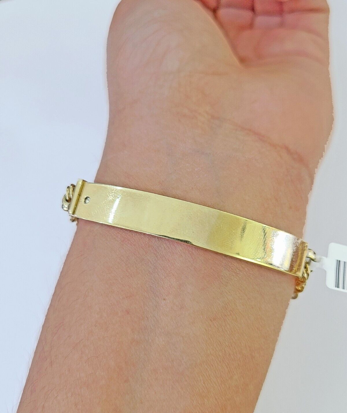 10k Yellow Gold Chino ID Bracelet Size 8″ 6mm Inches Box Lock Real 10kt