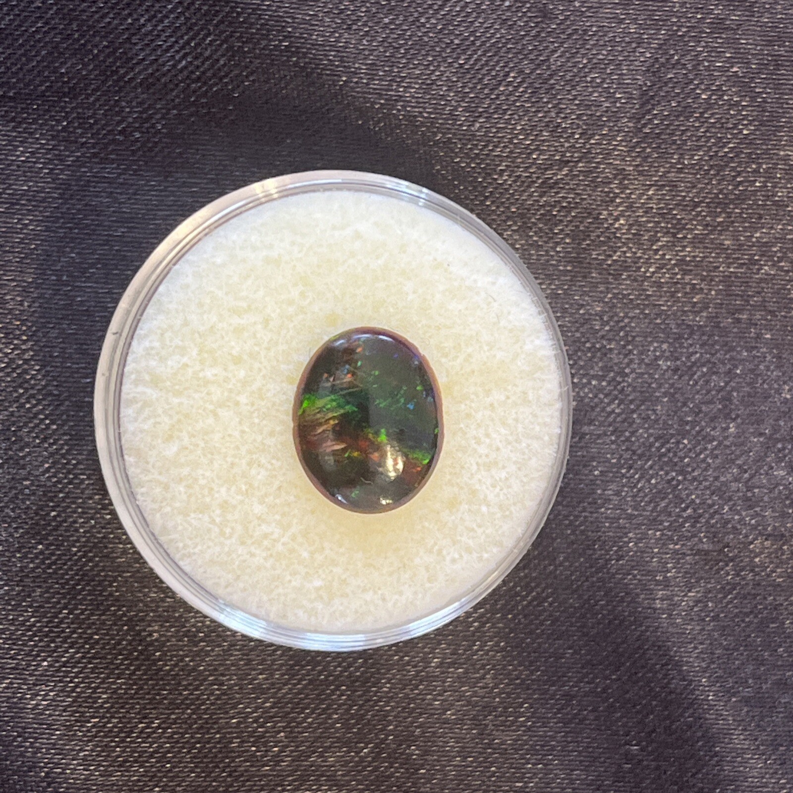 1 Ct. Black Opal Cabochon Stabilized 9.2mm X 11.3mm X 2mm