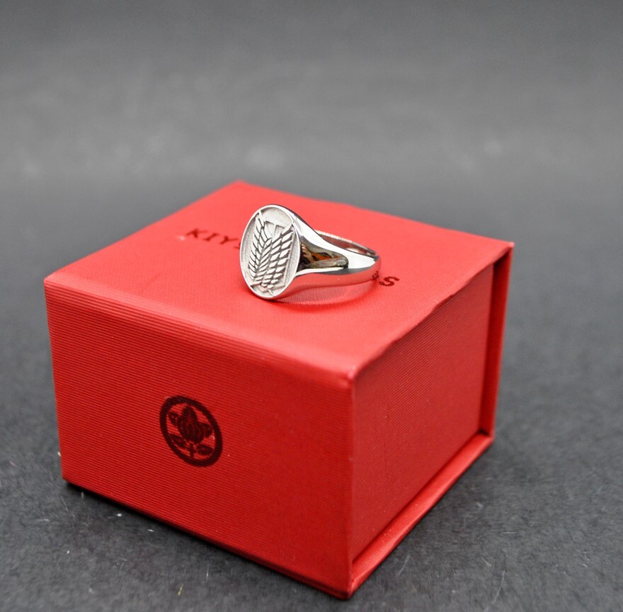 KIYO Studios Wings of Freedom Attack on Titan ring size 8.5 stainless