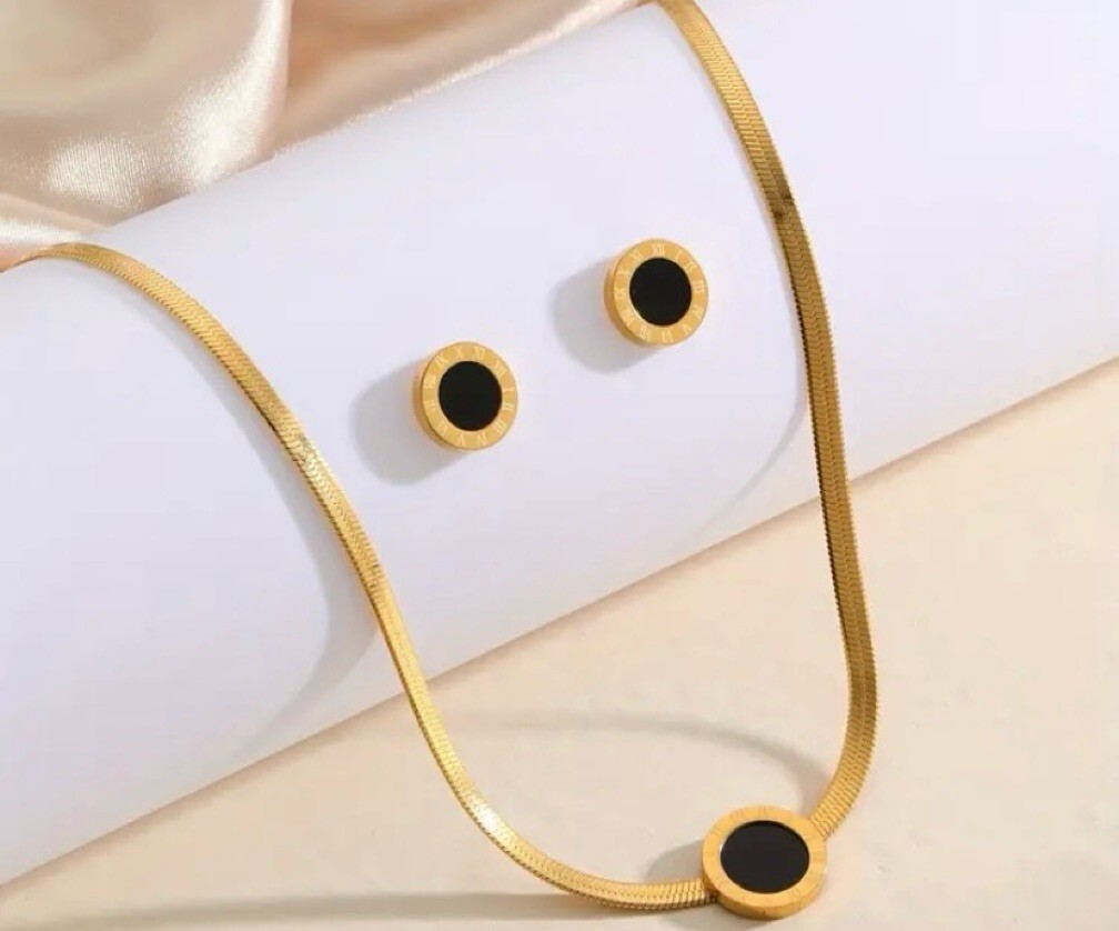 JUEGO DE JOYERIA ACERO INOXIDABLE(DORADO)