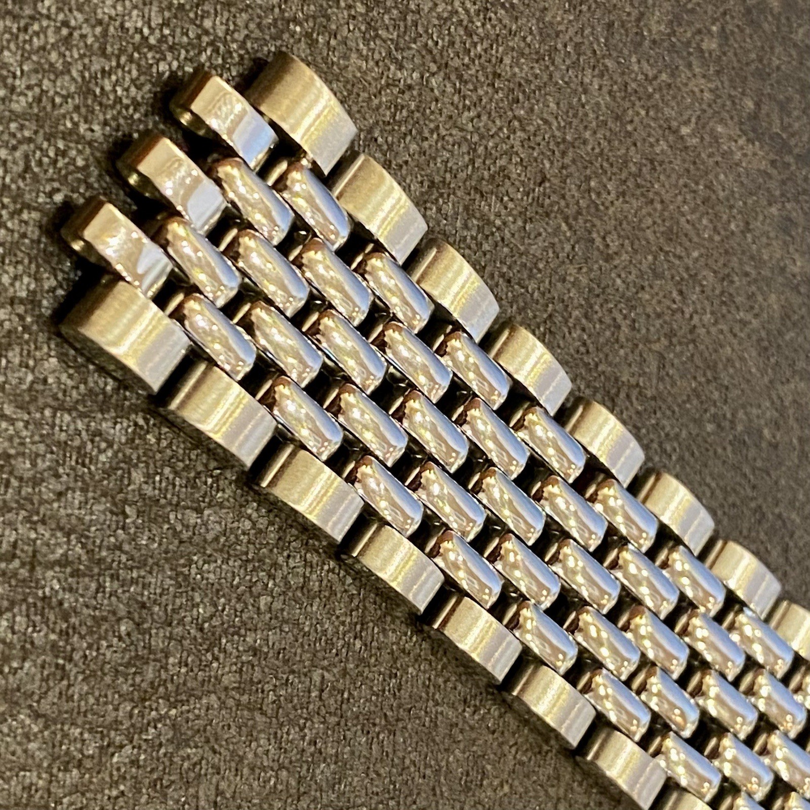 Vintage Style 19mm ROUNDED Beads Of Rice Watch Bracelet Band CLASSIC CLASP FORM