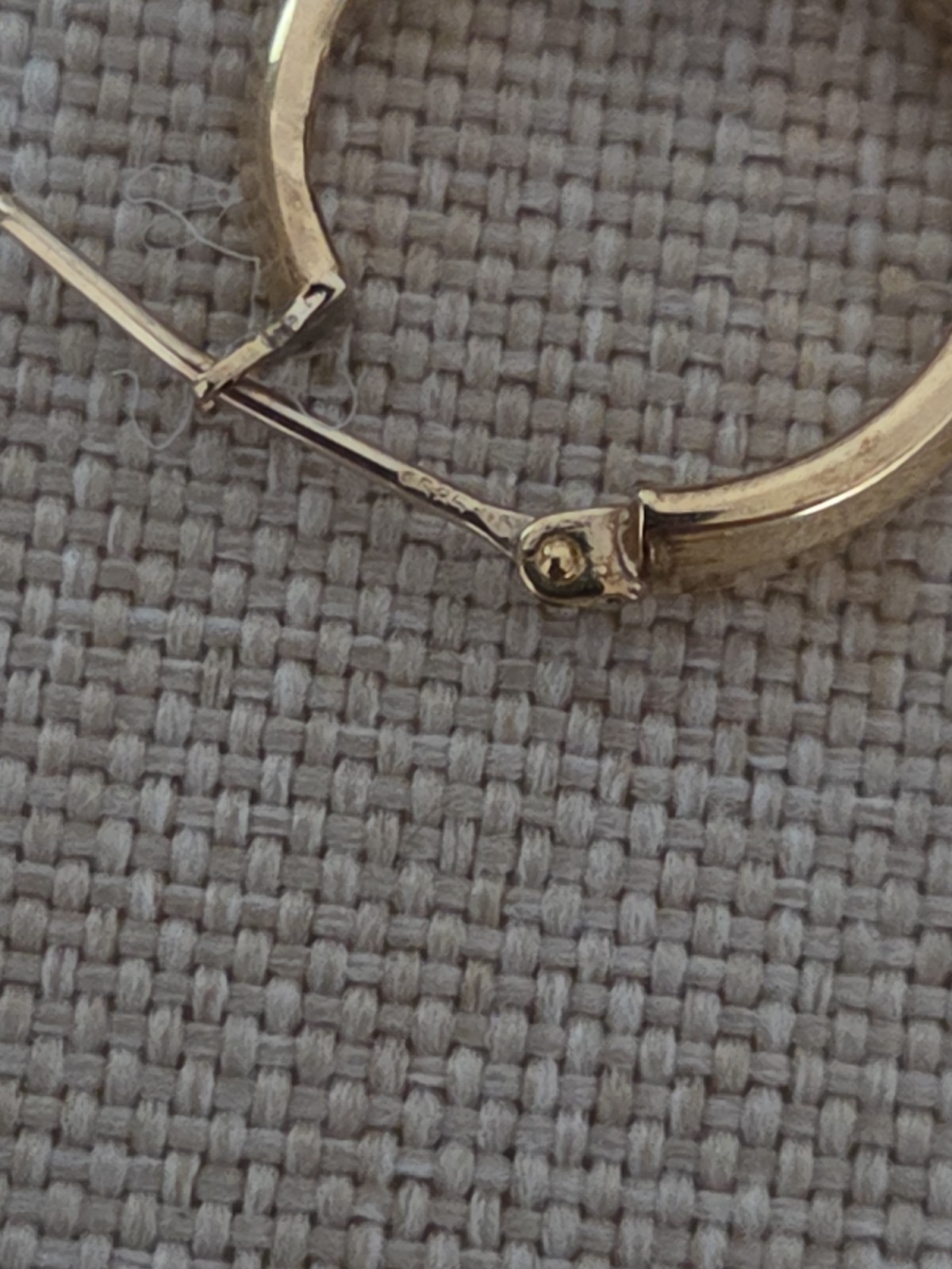 Vintage 14K Yellow Gold (585) Diamond Cut Hoop Earrings Stamped
