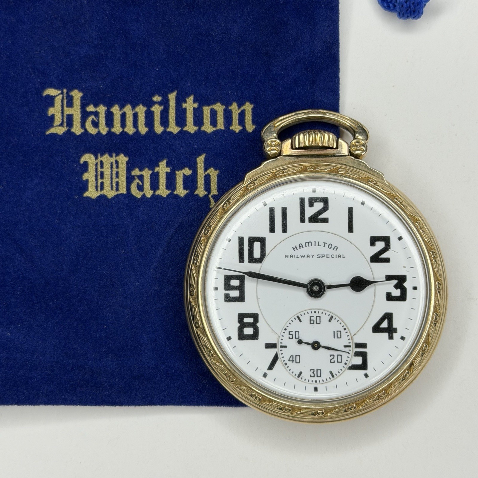 1946 Hamilton 992B 21j 10k Gold Filled GF Railway Special Pocket Watch – WORKS