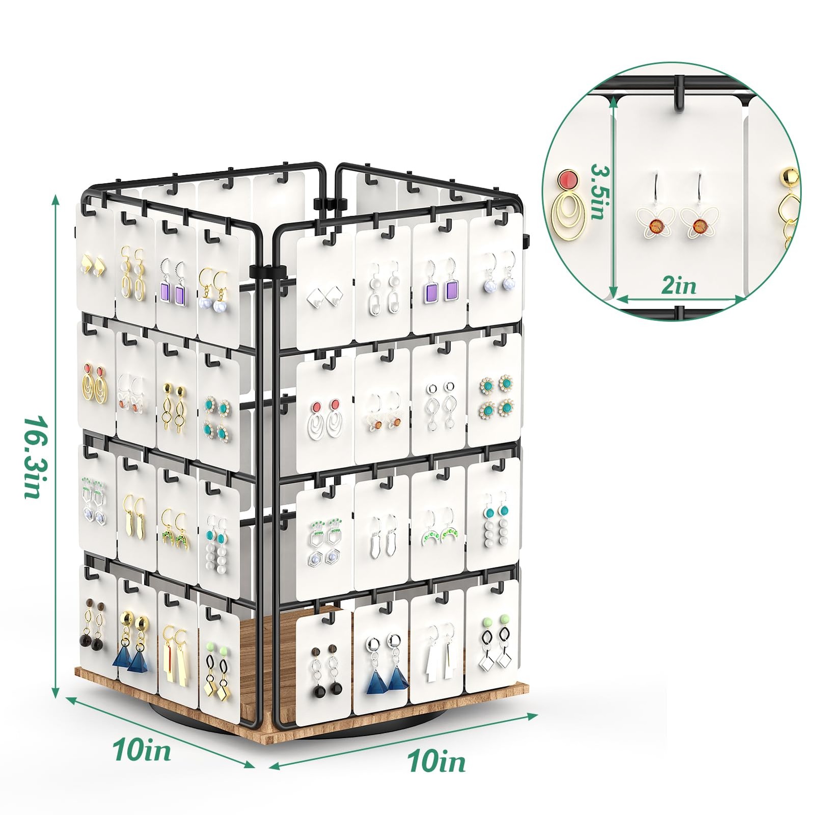 360 Rotating Earring Display Stands for Vendors,Jewelry display Rack for Sell…