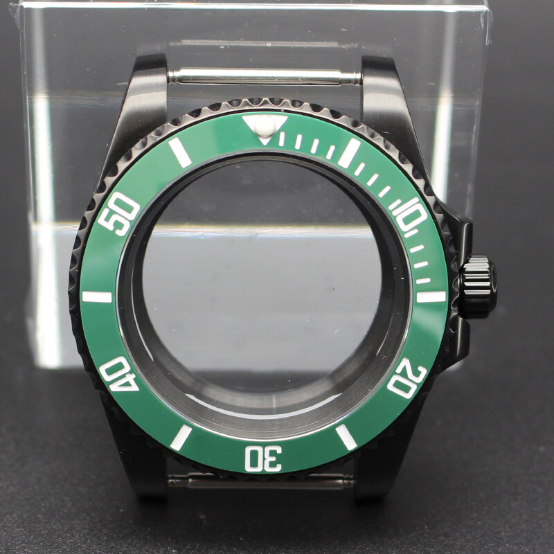 40mm Watch Cases Parts Stainless Steel Ceramic Bezel Fit Nh35 Eta 2824 Movement