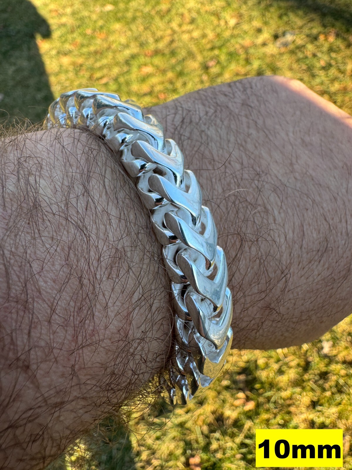 Mens BIG 4-10mm Franco Bracelet Real 925 Silver Box Clasp Handmade In Mexico