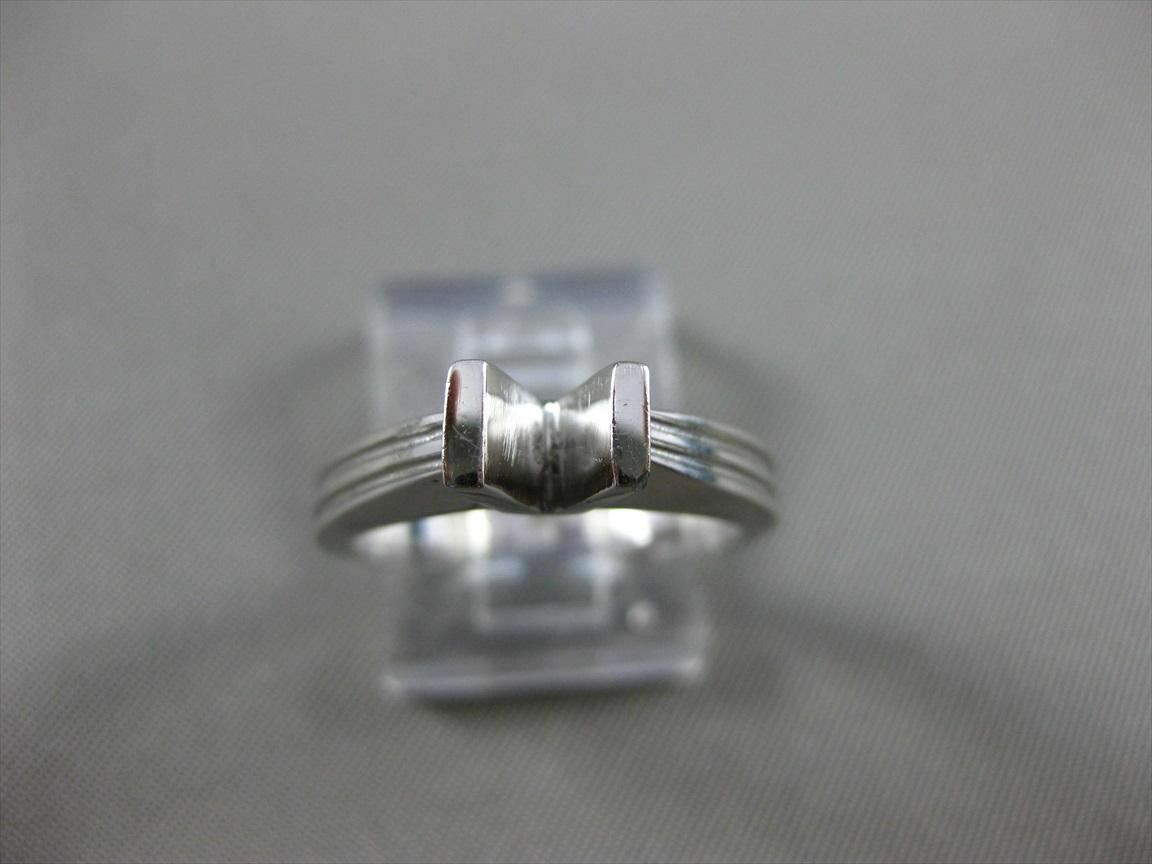 ESTATE PLATINUM 3D TENSION SOLITAIRE SEMI MOUNT ENGAGEMENT RING #24605 4mm WIDE