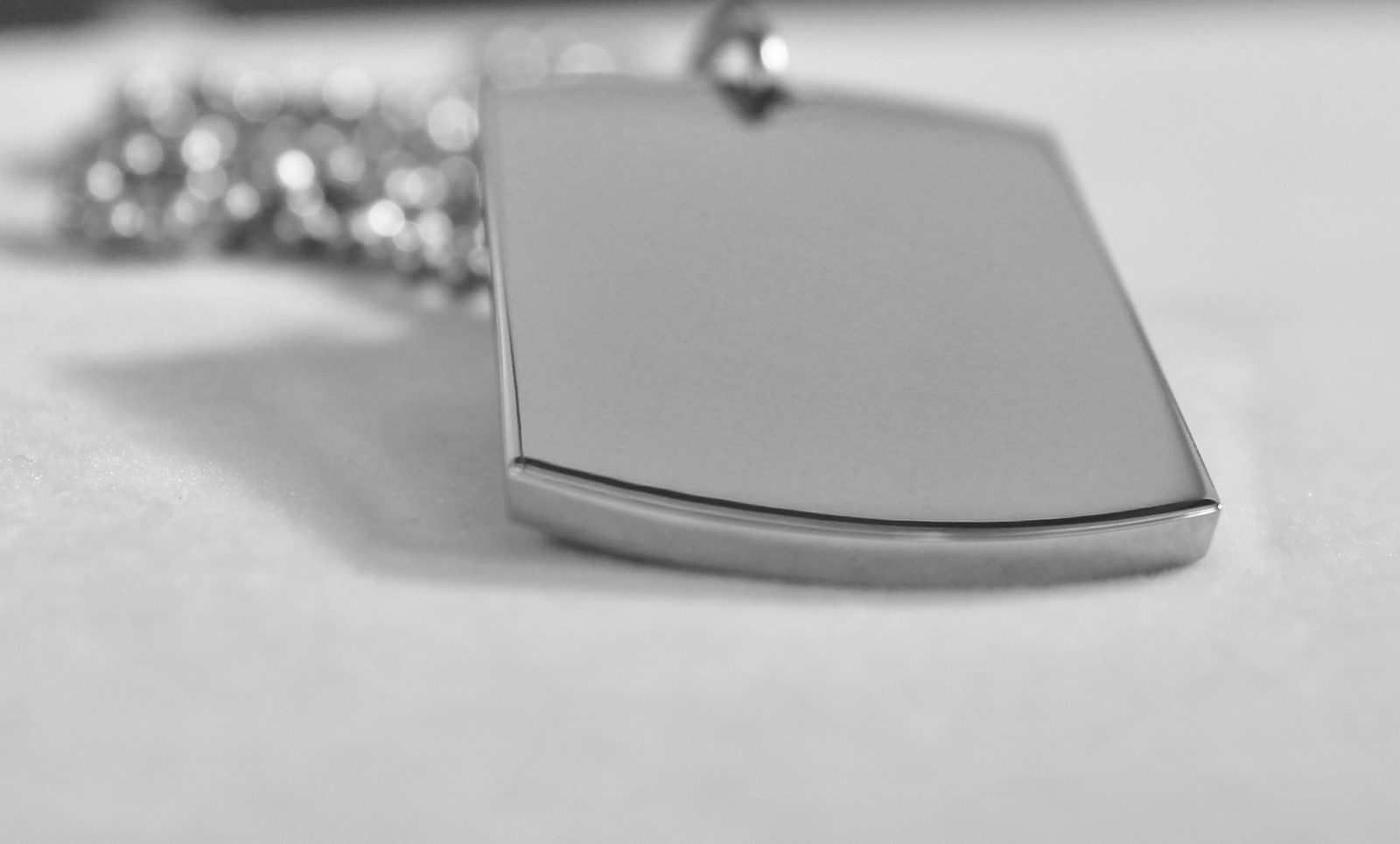 SOLID STAINLESS STEEL HEAVY DUTY 2 SIDES ENGRAVE TEXT ONLY