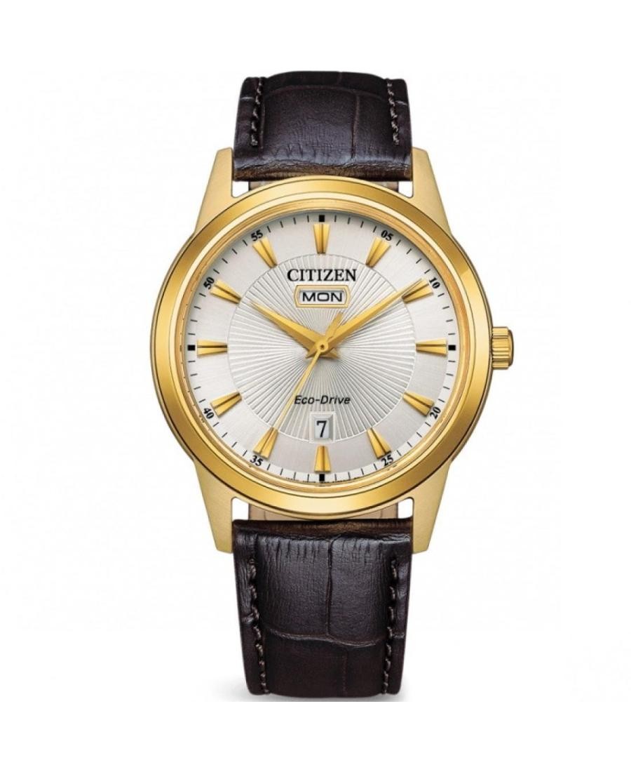 CITIZEN Men Analog Eco-Drive Casual Watch Classic Dress Silver Dial Waterproof R