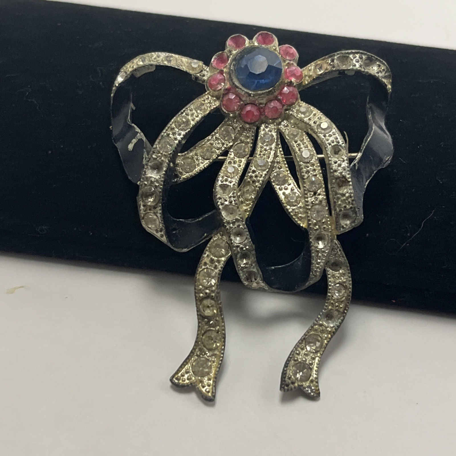 Vintage Marcel Boucher Bow Knot Brooch, See Photos, RARE ART DECO COLLECTIBLE!