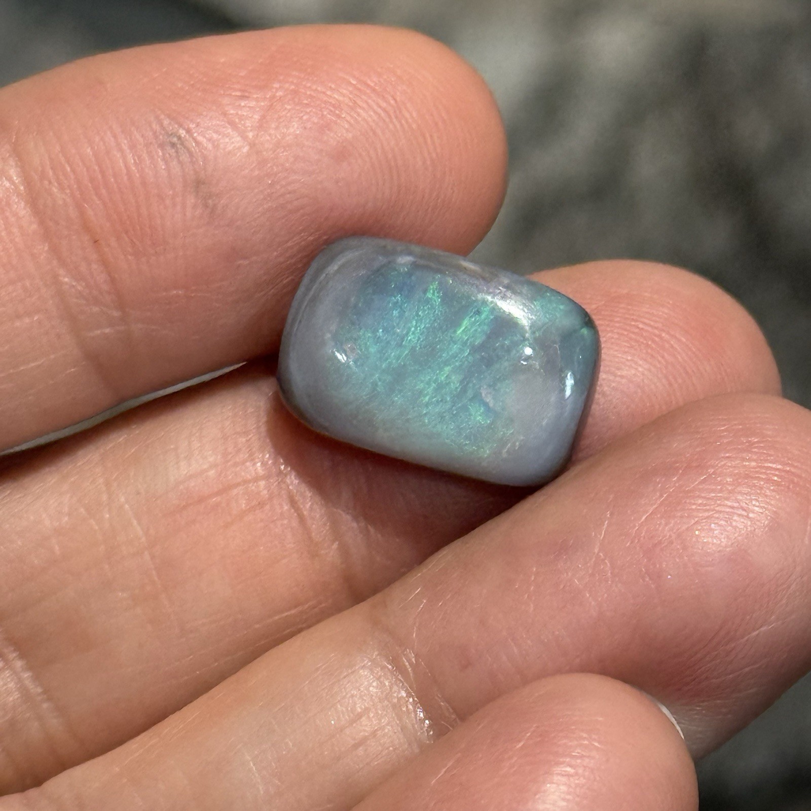 7.10ct 15.7×10.6×5.4mm Solid Picture Australian Black Opal Cabochon Loose Gem