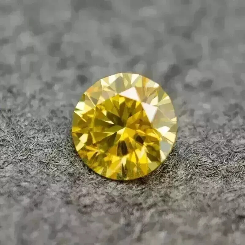 Elegant 1 Carat Natural Yellow Diamond – VVS1 | Round | D Color Certified Z18
