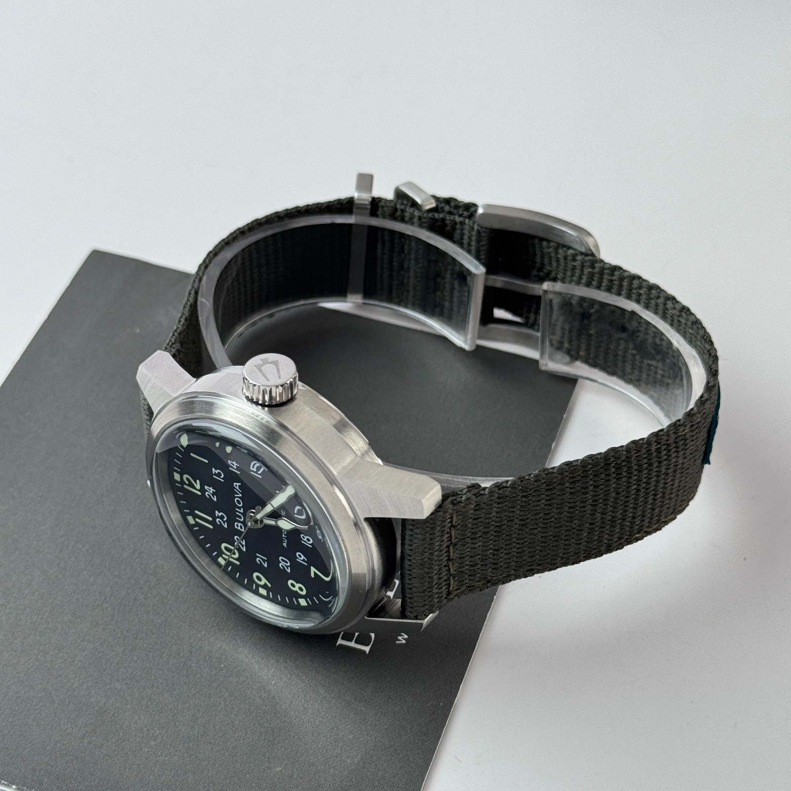 Bulova Hack VWI Special Edition Automatic Black Dial Men’s Nylon Watch 96A259