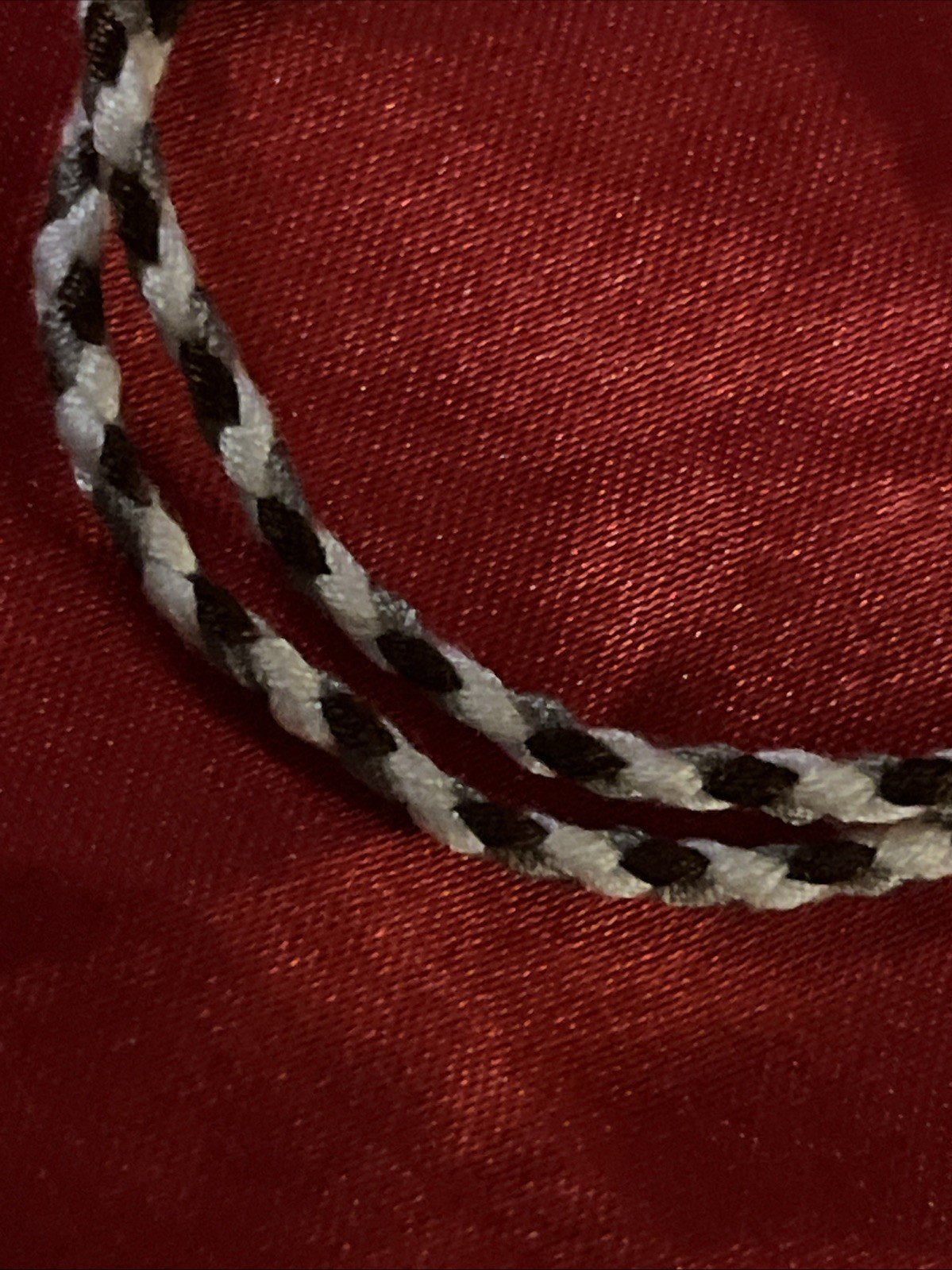 NEW BOHO BRAID THREAD FRIENDSHIP BRACELET ADJUSTABLE KNOT WHITE BROWN GRAY NIP