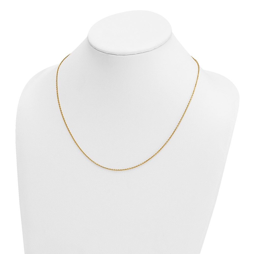 22K Yellow Gold Solid 1.3mm Cable 20″ Chain Necklace 4.77gram