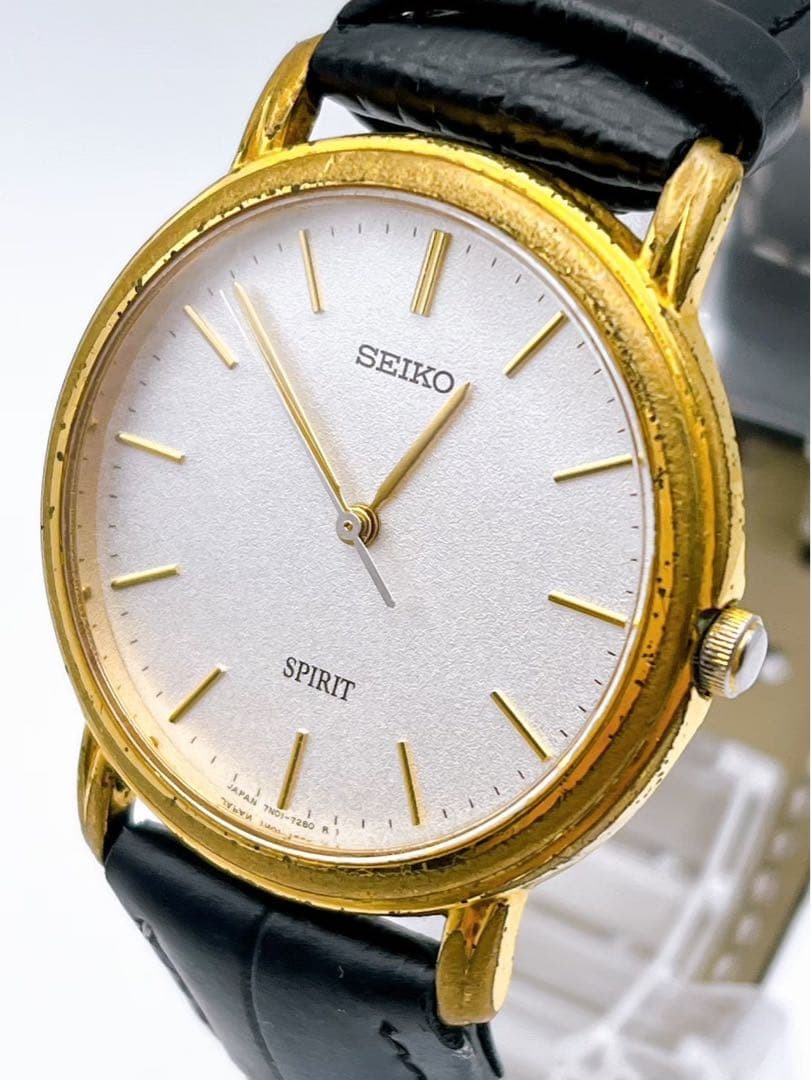 【From Japan】SEIKO SPIRIT 7N01-7080 wristwatch, battery replaced, [Working]