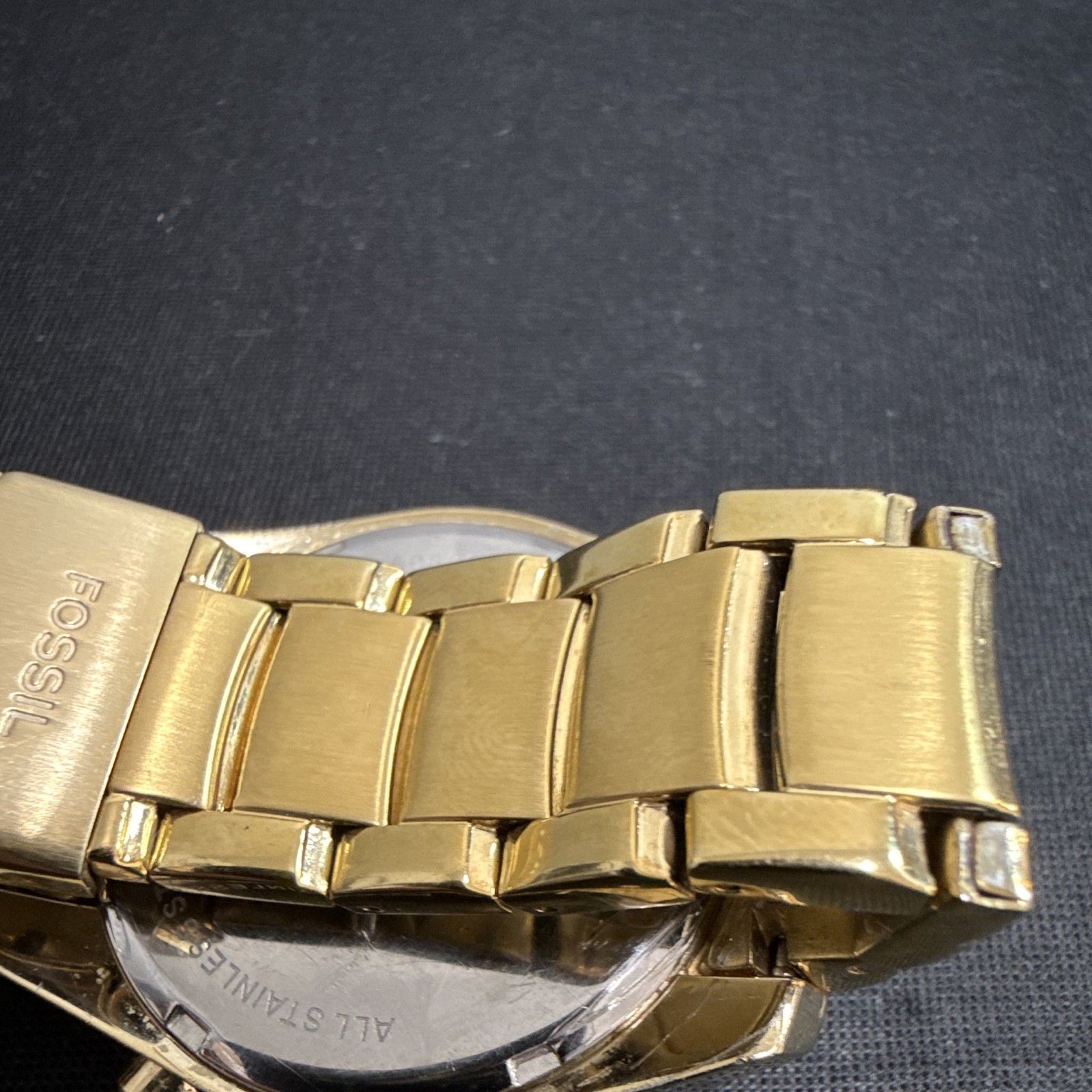 Fossil Men’s Gold Tone FS-4402 NEW BATTERY RUNS EXCELLENT!!