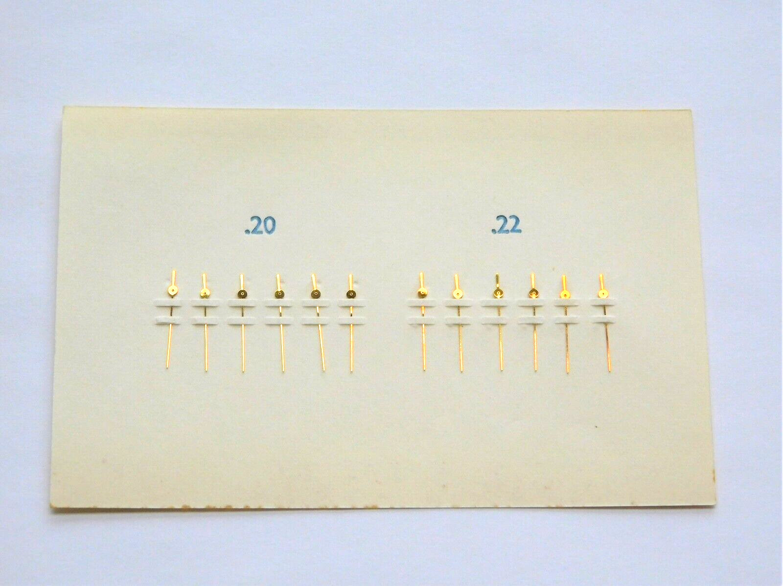 Vintage Sweep Second Hands Gold 11.00mm 12 pieces Swiss made x 1 card