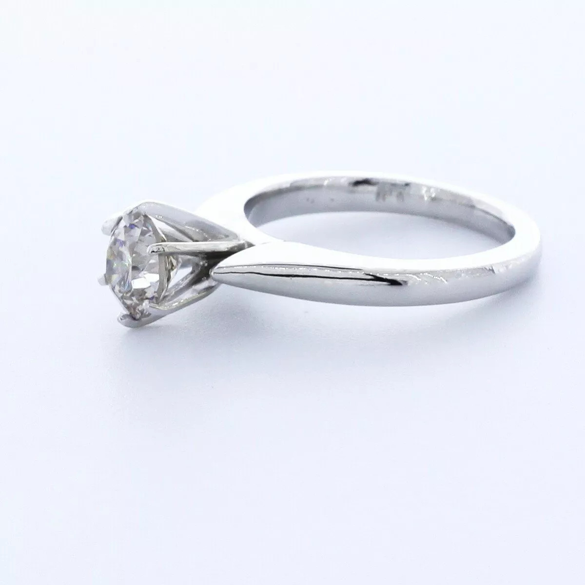 Solitaire Engagement Ring Platinum Classic 1.22 CT Round Lab-Grown Diamond J VS1