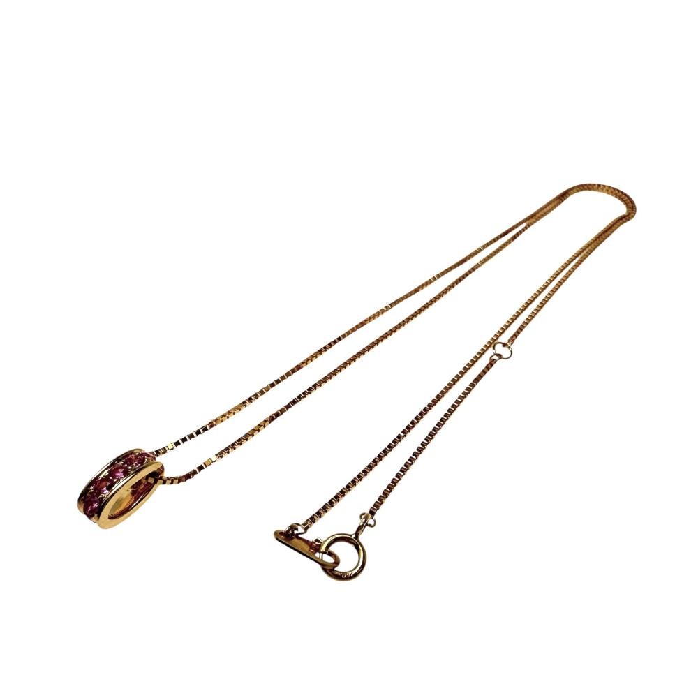 VANDOME Pink sapphire Necklace K18PG pink gold 3.3g 15.7″ Women