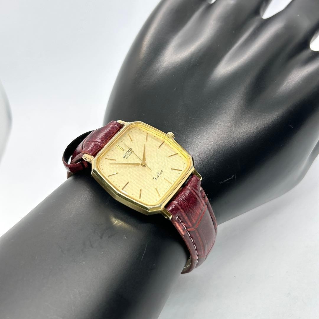 SEIKO Dolce 7731-5120 Gold Hexagon Men’s Qz Watch JAPAN Vintage 1985