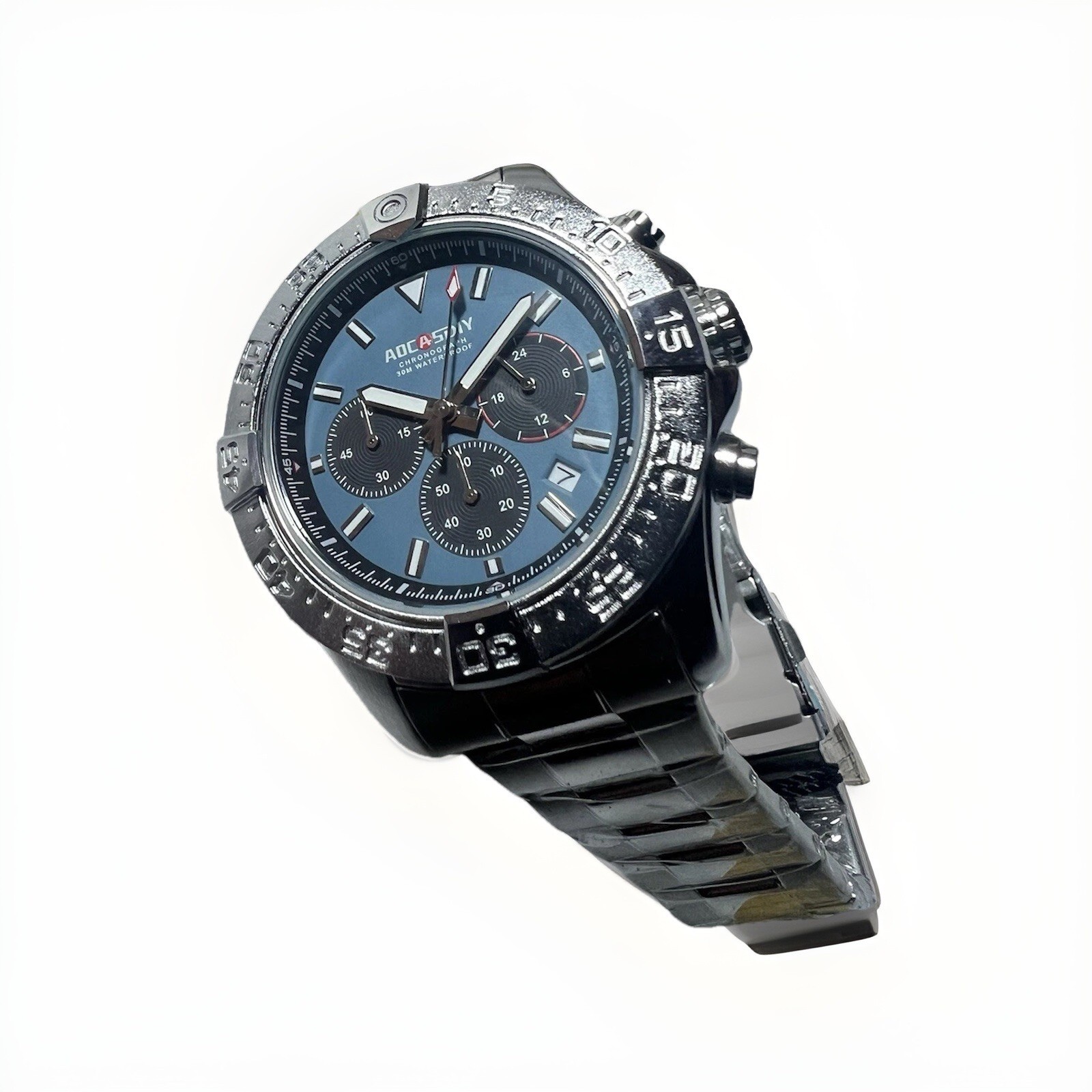 AOCASDIY Chronograph 30M,A6075,date,Super Luminous ,45mm Case, men’s Watch.