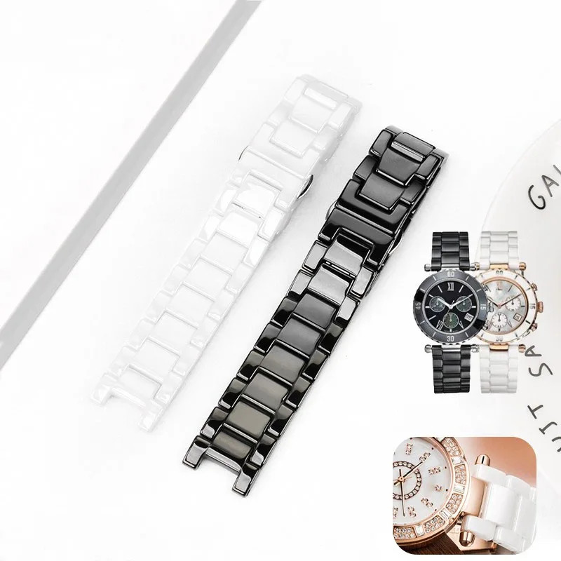 20*11mm Ceramic Watch Band Strap Forgucci Omega GC Guess Dior Pasha Bracelet