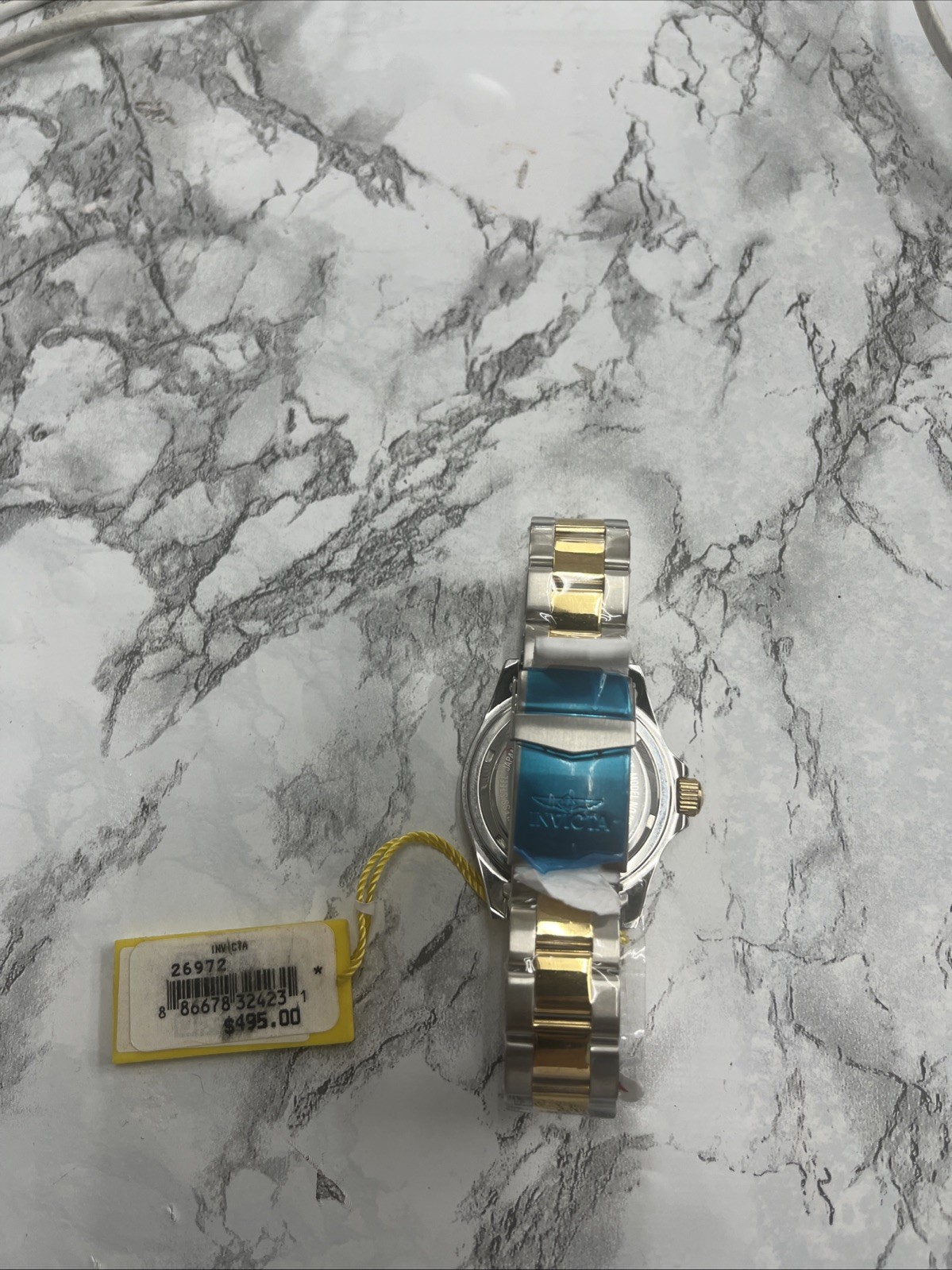 Invicta Pro Diver 26972 Blue Dial Two Tone Stainless Steel Wrist Watch for Men