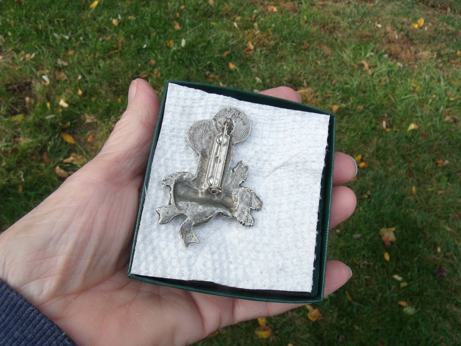 Estate 1992 Seagull Pewter Etain ZinnCanada Candle Brooch