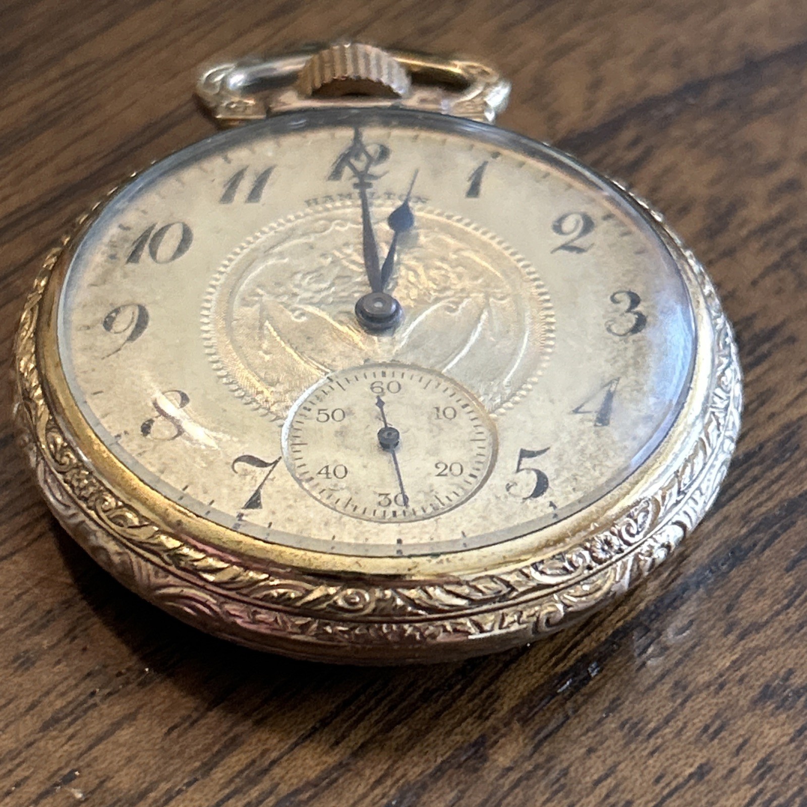 1919 Hamilton Watch Co Model 2 Grade 974 17 Jewels Size 16s Art Deco Dial/Case
