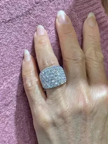 2.50Ct Lab Created Diamond Cluster Men’s Engagement Ring 14K White Gold Plated